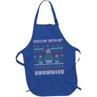 Ugly Christmas Sweater Alternative Chillin With My Snowmies Meaningful Gift Apron