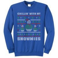 Ugly Christmas Sweater Alternative Chillin With My Snowmies Meaningful Gift Sweatshirt