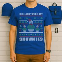 Ugly Christmas Sweater Alternative Chillin With My Snowmies Meaningful Gift T-Shirt