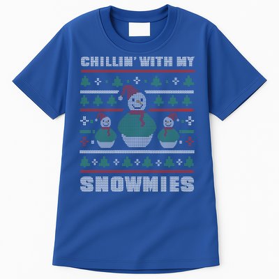 Ugly Christmas Sweater Alternative Chillin With My Snowmies Meaningful Gift Tall T-Shirt