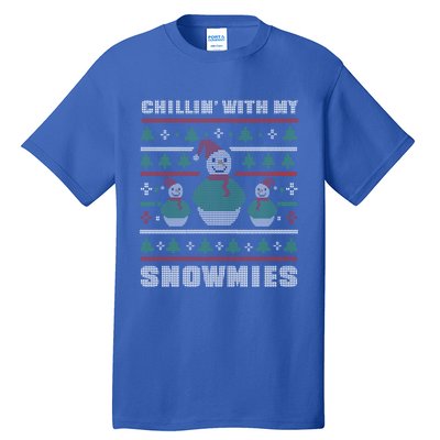 Ugly Christmas Sweater Alternative Chillin With My Snowmies Meaningful Gift Tall T-Shirt