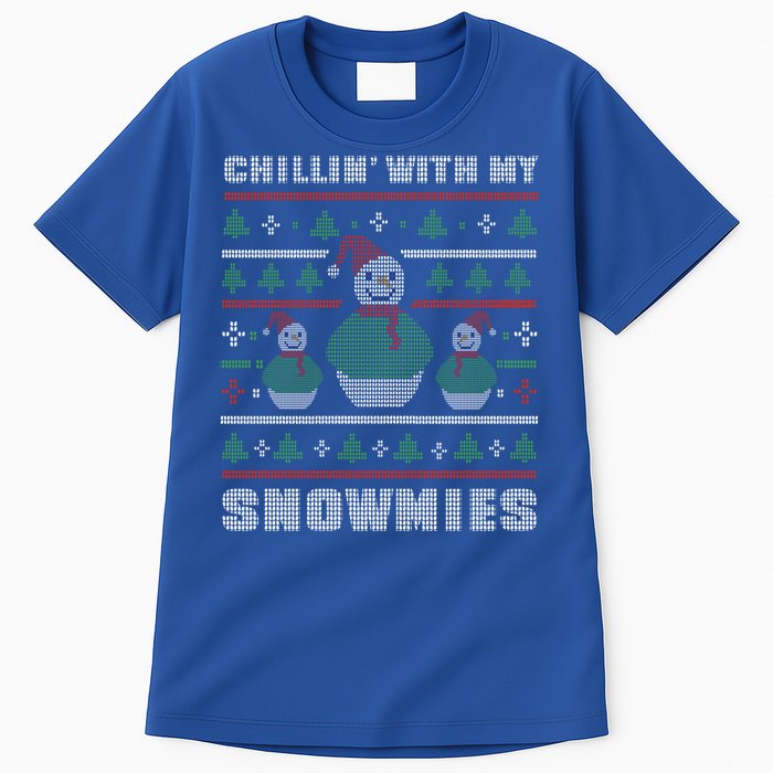 Ugly Christmas Sweater Alternative Chillin With My Snowmies Meaningful Gift Tall T-Shirt