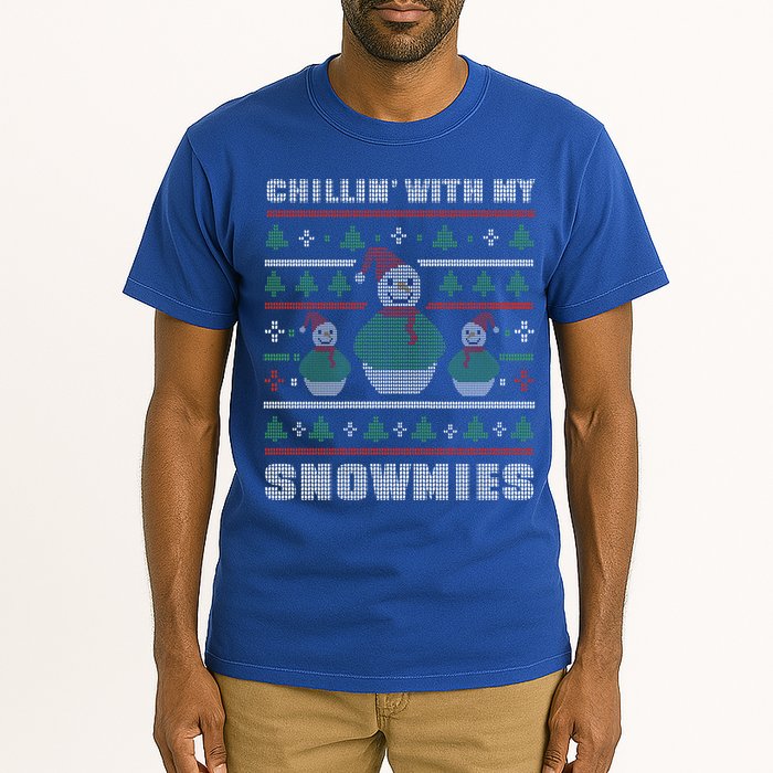 Ugly Christmas Sweater Alternative Chillin With My Snowmies Meaningful Gift Tall T-Shirt
