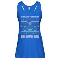 Ugly Christmas Sweater Alternative Chillin With My Snowmies Meaningful Gift Ladies Essential Flowy Tank