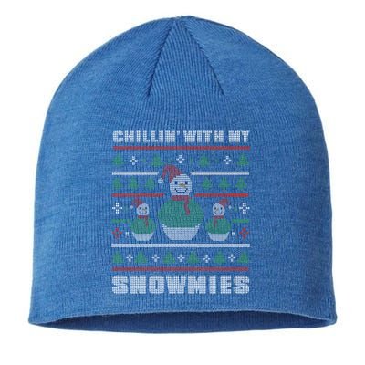 Ugly Christmas Sweater Alternative Chillin With My Snowmies Meaningful Gift Sustainable Beanie