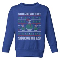 Ugly Christmas Sweater Alternative Chillin With My Snowmies Meaningful Gift Toddler Sweatshirt