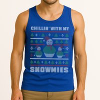 Ugly Christmas Sweater Alternative Chillin With My Snowmies Meaningful Gift Tank Top