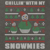 Ugly Christmas Sweater Alternative Chillin With My Snowmies Meaningful Gift Cotton Canvas Backpack