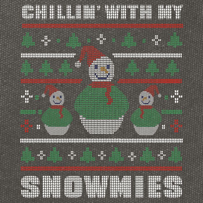 Ugly Christmas Sweater Alternative Chillin With My Snowmies Meaningful Gift Cotton Canvas Backpack