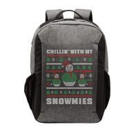 Ugly Christmas Sweater Alternative Chillin With My Snowmies Meaningful Gift Vector Backpack