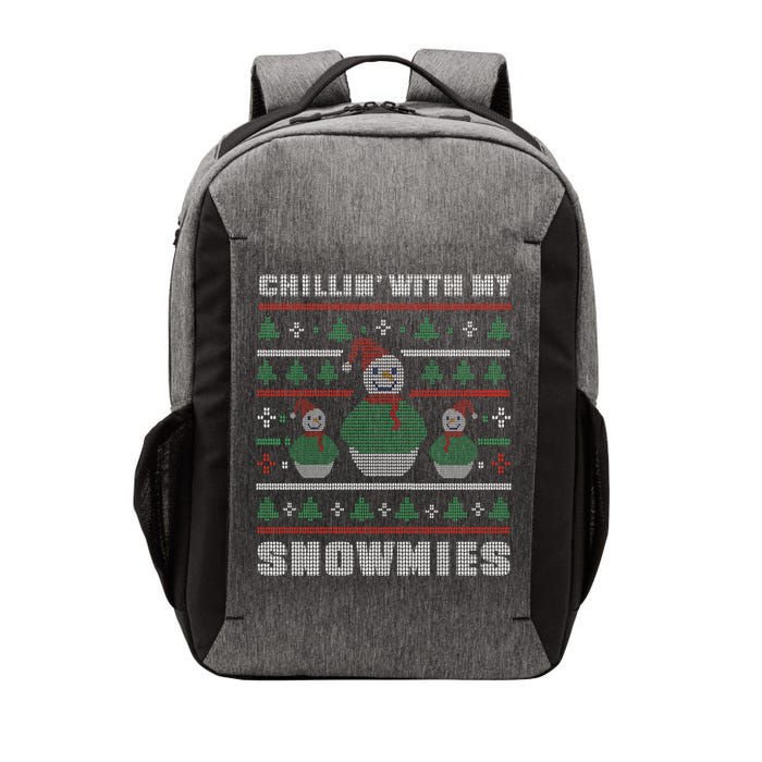 Ugly Christmas Sweater Alternative Chillin With My Snowmies Meaningful Gift Vector Backpack