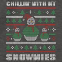 Ugly Christmas Sweater Alternative Chillin With My Snowmies Meaningful Gift Vector Backpack