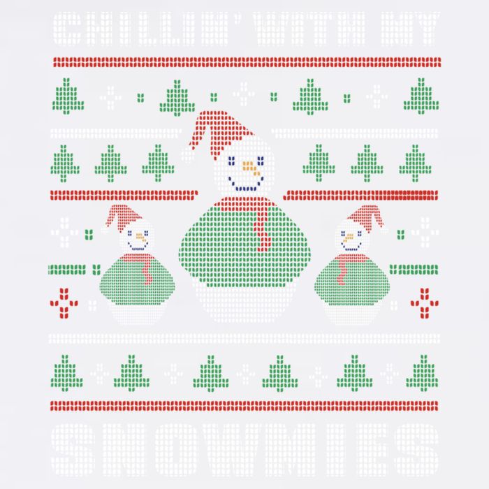 Ugly Christmas Sweater Alternative Chillin With My Snowmies Meaningful Gift Garment-Dyed Sweatshirt