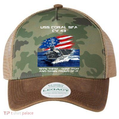 USS Coral Sea CV 43 Aircraft Carrier Veteran USA Flag Xmas Legacy Tie Dye Trucker Hat