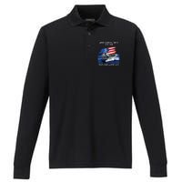 USS Coral Sea CV 43 Aircraft Carrier Veteran USA Flag Xmas Performance Long Sleeve Polo