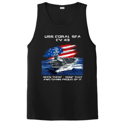 USS Coral Sea CV 43 Aircraft Carrier Veteran USA Flag Xmas PosiCharge Competitor Tank