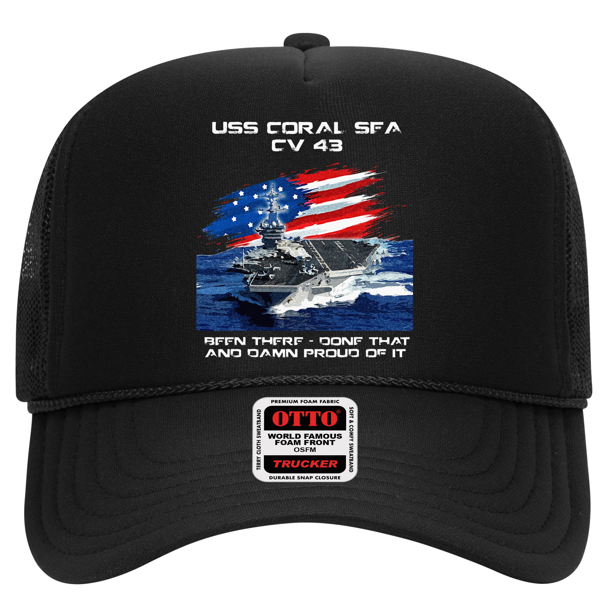 USS Coral Sea CV 43 Aircraft Carrier Veteran USA Flag Xmas Hat