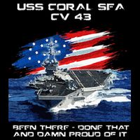 USS Coral Sea CV 43 Aircraft Carrier Veteran USA Flag Xmas Toddler T-Shirt