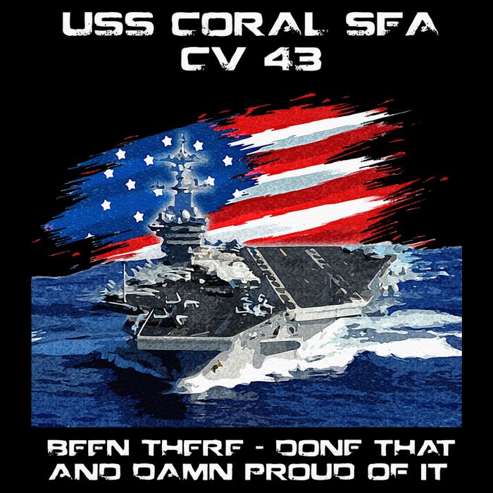 USS Coral Sea CV 43 Aircraft Carrier Veteran USA Flag Xmas Toddler T-Shirt