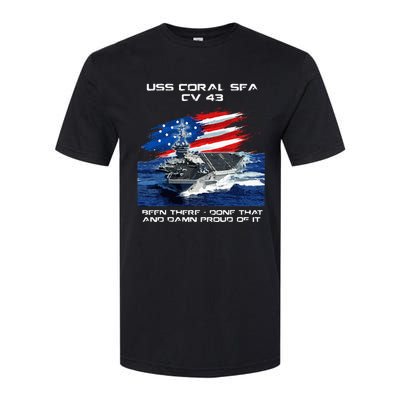 USS Coral Sea CV 43 Aircraft Carrier Veteran USA Flag Xmas Softstyle CVC T-Shirt