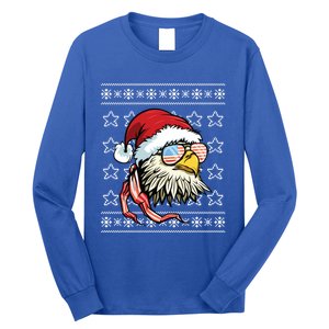 Ugly Christmas Sweater Usa Flag Bald Eagle Christmas Gift Long Sleeve Shirt