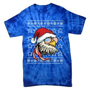 Ugly Christmas Sweater Usa Flag Bald Eagle Christmas Gift Tie-Dye T-Shirt