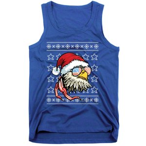 Ugly Christmas Sweater Usa Flag Bald Eagle Christmas Gift Tank Top