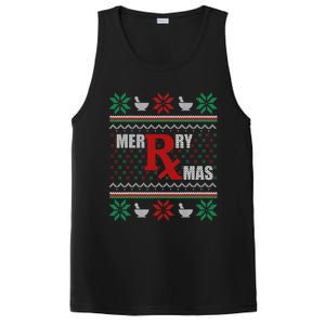 Ugly Christmas Sweater Pharmacy Tech Merry Xmas Pharmacist Gift PosiCharge Competitor Tank