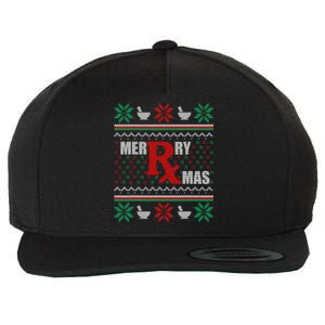 Ugly Christmas Sweater Pharmacy Tech Merry Xmas Pharmacist Gift Wool Snapback Cap