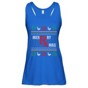 Ugly Christmas Sweater Pharmacy Tech Merry Xmas Pharmacist Gift Ladies Essential Flowy Tank