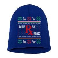 Ugly Christmas Sweater Pharmacy Tech Merry Xmas Pharmacist Gift Short Acrylic Beanie