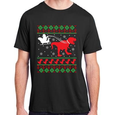 Ugly Christmas Sweater Dinosaur Adult ChromaSoft Performance T-Shirt