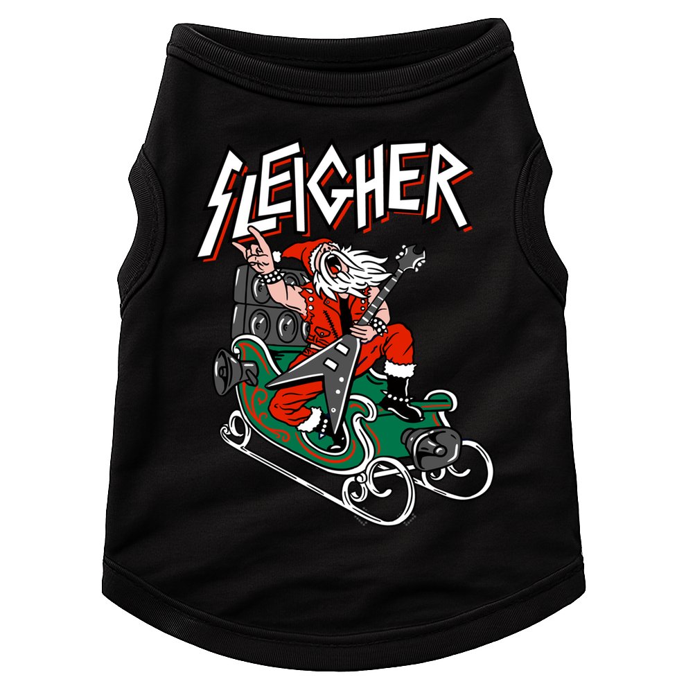 Ugly Christmas Sweater Sleigher Heavy Metal Santa Meaningful Gift Doggie Tank