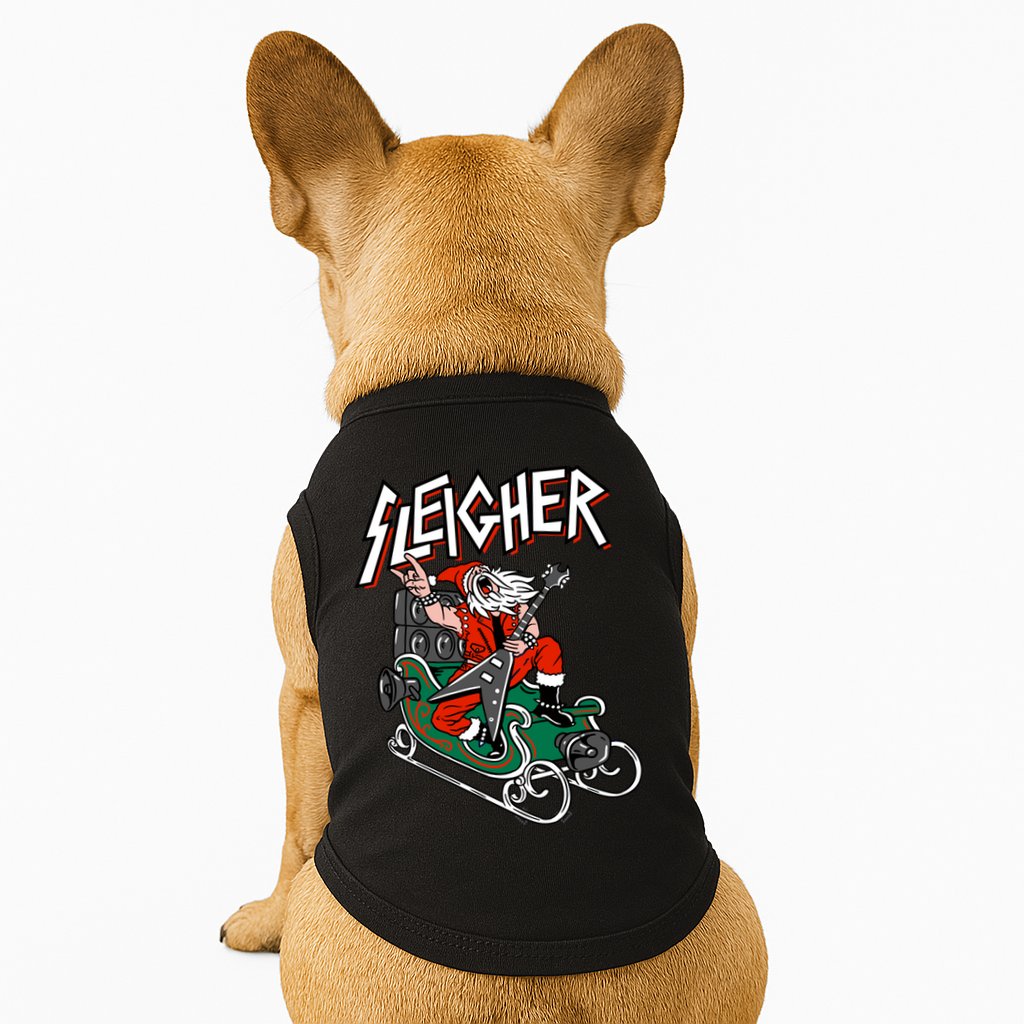 Ugly Christmas Sweater Sleigher Heavy Metal Santa Meaningful Gift Doggie Tank