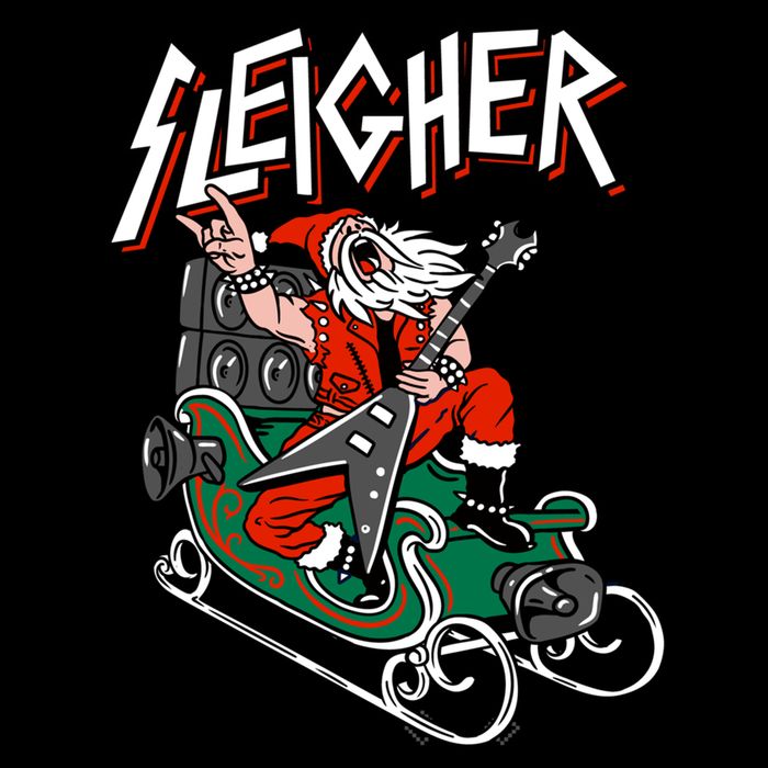 Ugly Christmas Sweater Sleigher Heavy Metal Santa Meaningful Gift Impact Tech Backpack