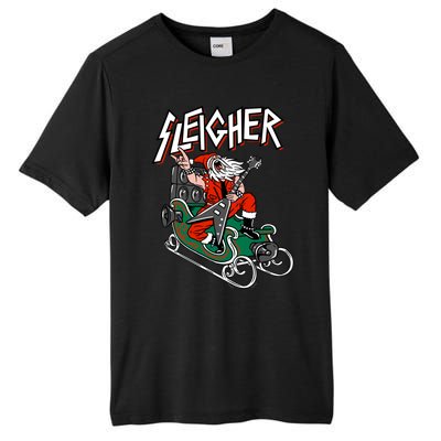 Ugly Christmas Sweater Sleigher Heavy Metal Santa Meaningful Gift Tall Fusion ChromaSoft Performance T-Shirt