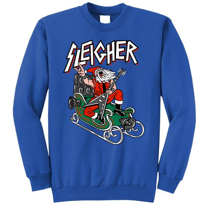 Ugly Christmas Sweater Sleigher Heavy Metal Santa Meaningful Gift Sweatshirt