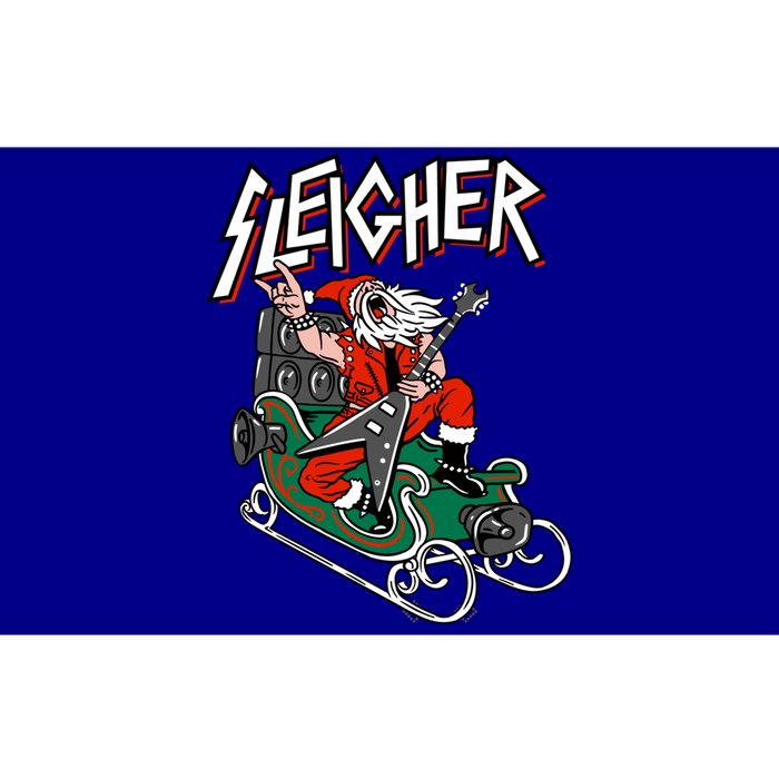 Ugly Christmas Sweater Sleigher Heavy Metal Santa Meaningful Gift Bumper Sticker