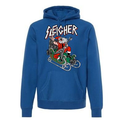 Ugly Christmas Sweater Sleigher Heavy Metal Santa Meaningful Gift Premium Hoodie