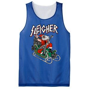 Ugly Christmas Sweater Sleigher Heavy Metal Santa Meaningful Gift Mesh Reversible Basketball Jersey Tank