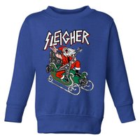 Ugly Christmas Sweater Sleigher Heavy Metal Santa Meaningful Gift Toddler Sweatshirt