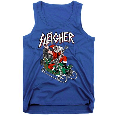 Ugly Christmas Sweater Sleigher Heavy Metal Santa Meaningful Gift Tank Top