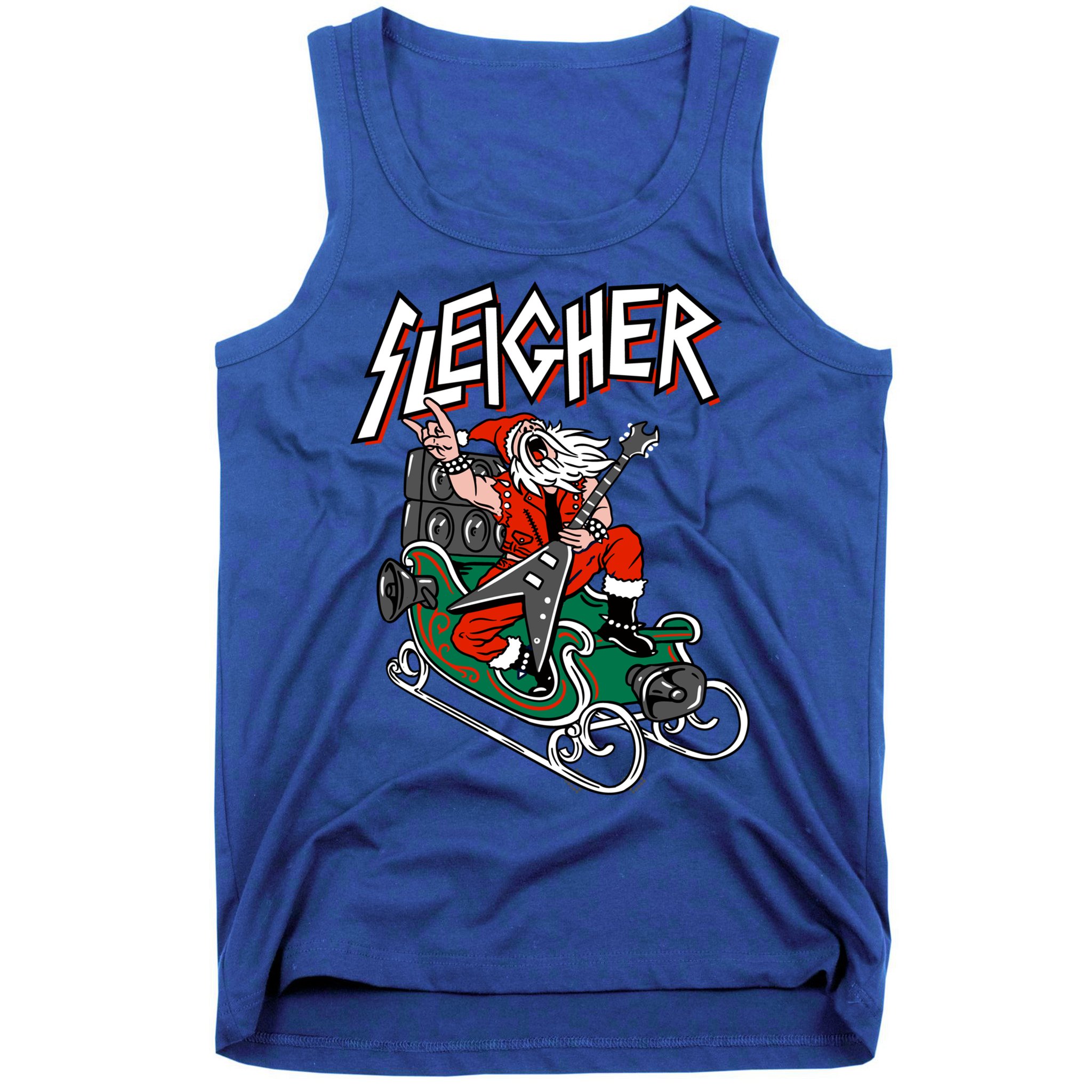 Ugly Christmas Sweater Sleigher Heavy Metal Santa Meaningful Gift Tank Top