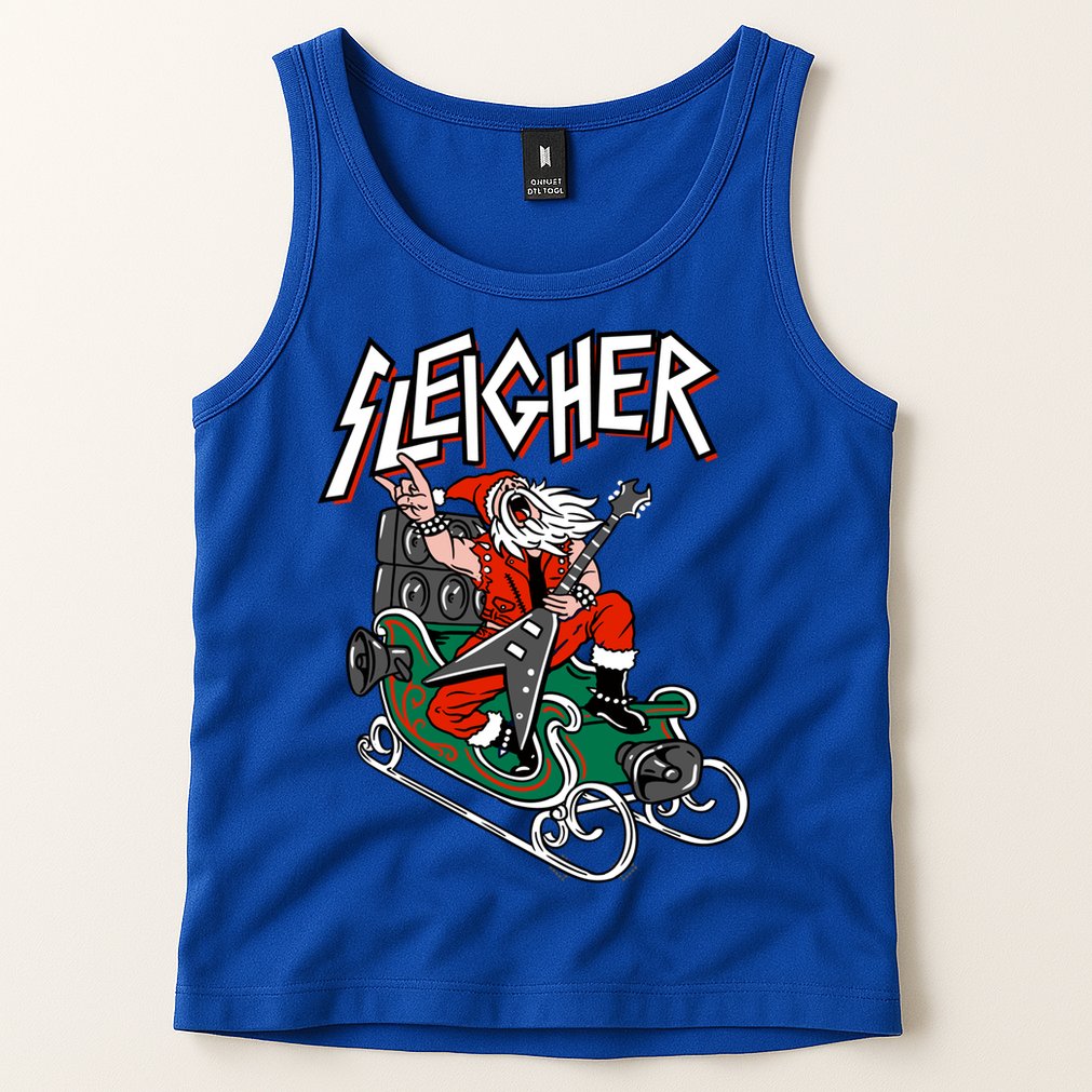 Ugly Christmas Sweater Sleigher Heavy Metal Santa Meaningful Gift Tank Top