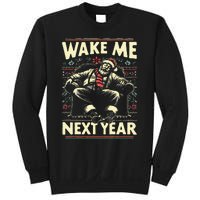 Ugly Christmas Sweater Santa Wake Me Next Year Sweatshirt