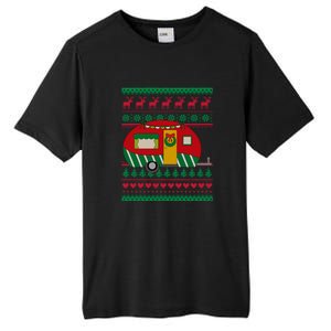 Ugly Christmas Sweater Camping Gift Funny Xmas Tall Fusion ChromaSoft Performance T-Shirt