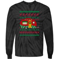 Ugly Christmas Sweater Camping Gift Funny Xmas Tie-Dye Long Sleeve Shirt