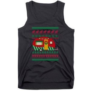 Ugly Christmas Sweater Camping Gift Funny Xmas Tank Top