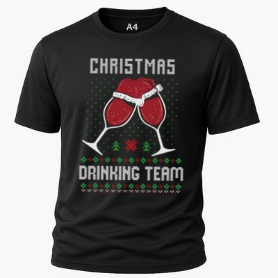 Ugly Christmas Sweater Alcohol Drink Beer Drinking Team Wine Performance Shirt