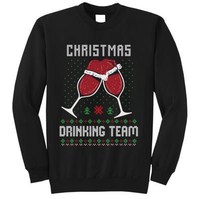 Ugly Christmas Sweater Alcohol Drink Beer Drinking Team Wine Sweatshirt